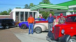 Members of the Mississippi Delta Street Rods will host Saturday’s Showoff on the Square open car show in Batesville. Shown are (from left) Jimmy Moore, W.L. Lott, Tina Hardy and Darrell Martin. The cars shown are: (from left) 1955 Handiman, owned by Tommy Caine but driven to the photo shoot by Tina Hardy; 2016 Dodge Challenger Hellcat owned by Jimmy Moore; 1940 Ford owned by W.L. Lott, and 1935 Ford Pickup owned by Darrell Martin. The Panolian photo by Rita Howell