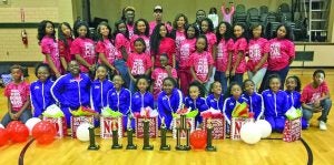 The Panola County High Steppers added to their trophy stash after winning in seven categories, including overall grand champion of the K-6 and 7-12 categories. The K-6 placed second in pom pom, Hip Hop and Field Show. The 7-12 placed first in pom pom and second in field show. The group placed third in parade combine. Photo submitted 