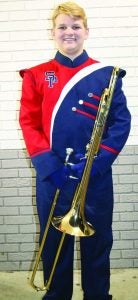 Alex Lambert has been playing trombone for seven years. 