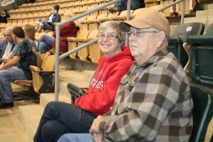 Calvin and Christy Keeton of Batesville were among the spectators Friday morning at the UKC Winter Classic at the Batesville Civic Center. The Keetons were watching the bench show.