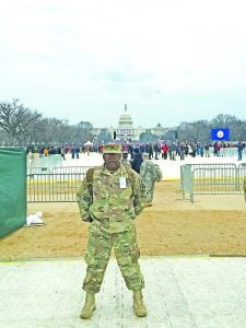 Earl Burdette was on duty during the inauguration January 20. Photos provided