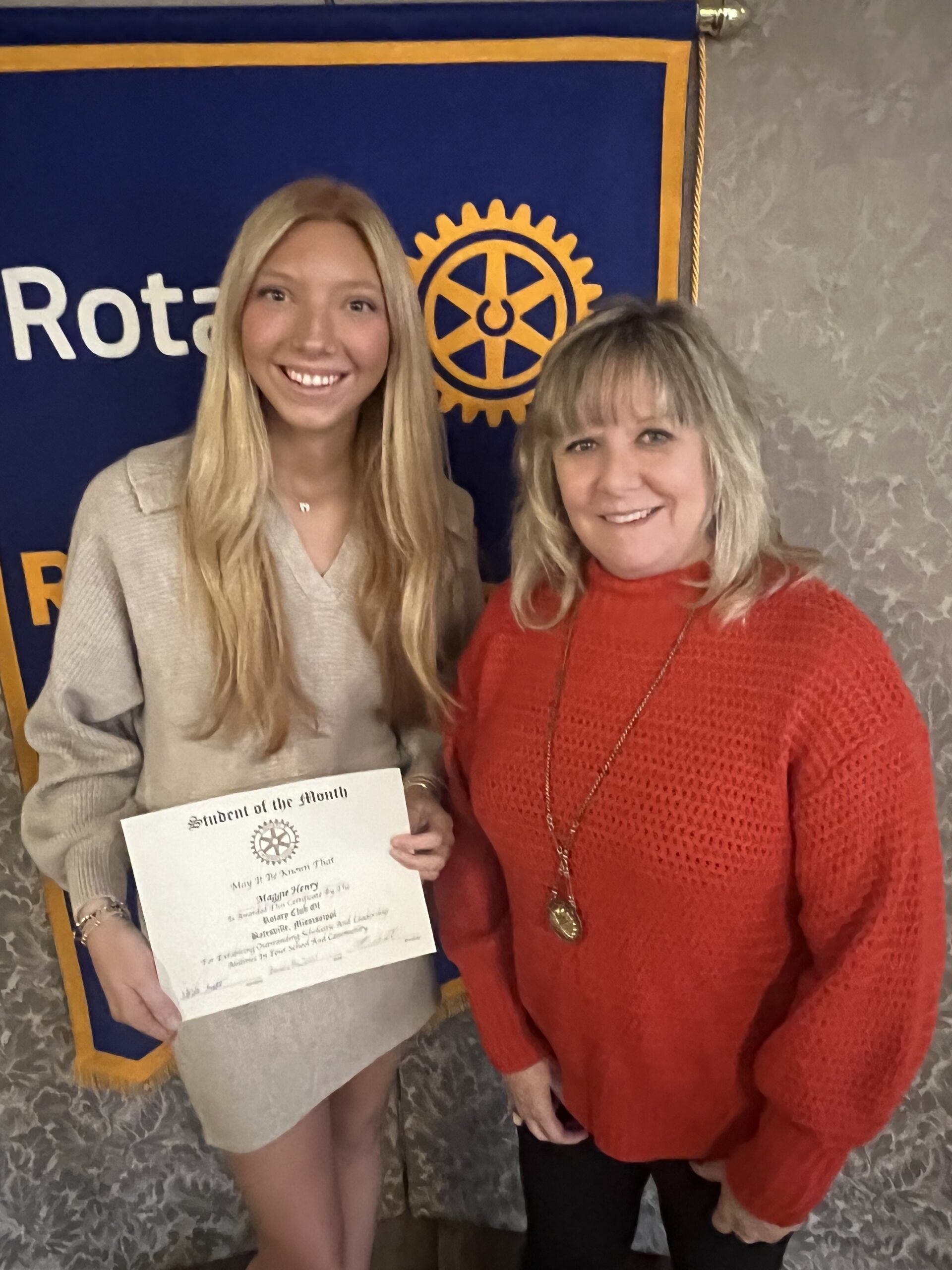 Rotary Student of the Month The Panolian The Panolian